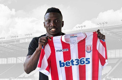 Nigeria midfielder Oghenekaro Etebo (Photo | Stoke City Twitter)