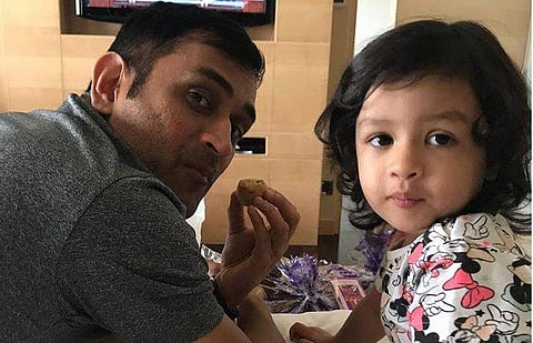 MS Dhoni and daughter Ziva. (Instagram Photo | @zivasinghdhoni006)