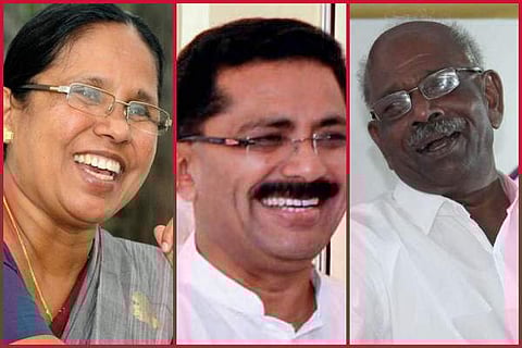 Kerala Minister KK Shailaja, KT Jaleel and MM Mani (File Photos)