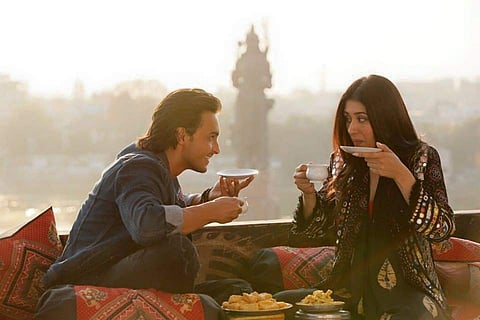 Aayush Sharma and Warina Hussain in 'Loveratri