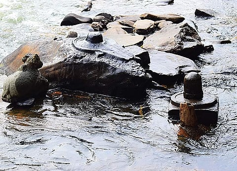 Sahasralinga and other formations in the Shalmala river