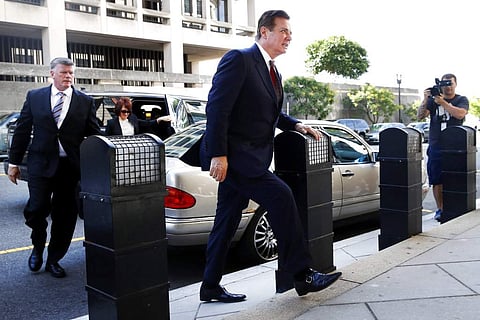 Paul Manafort arrives at federal court. | AP