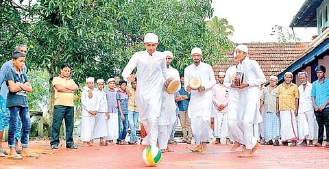 Stills from the songs's video show Kerala's  beauty and also the love people have for football.