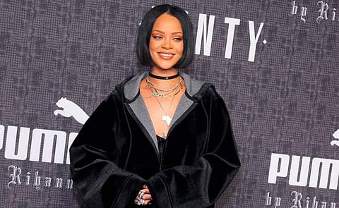 'My mom is gonna see this,' the horrified singer, who plays a computer hacker in the new all-female heist movie, said in the show. (Rihanna | AP)