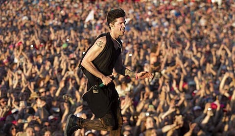 The Script rock band vocalist, Irish Danny O'Donoghue performs during the Pinkpop Music Festival. (File Photo | AFP)