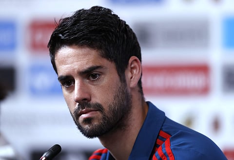 Spain's Isco listens to a question during a press conference of Spain at the 2018 soccer World Cup in Krasnodar. | AP