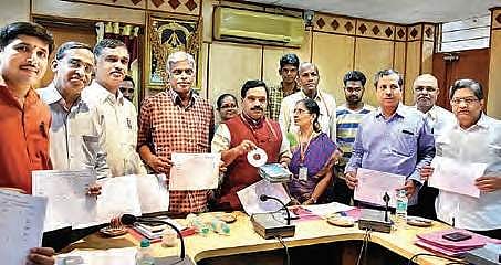 RSVP Vice-Chancellor V Muralidhara Sharma releasing results of the combined entrance test in Tirupati on Monday | express