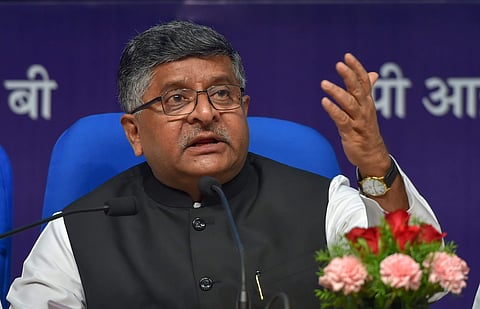 Union Minister for IT and Law and Justice Ravi Shankar Prasad during a press conference on the achievements of his ministry in last four years in New Delhi on Monday June 18 2018. | PTI
