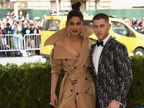 Priyanka Chopra and Nick Jonas during 2017 Met Gala. | AFP