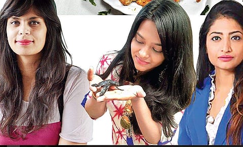 (L to R) Akansha, Trishala and Esha
