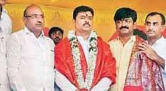 MP Ramesh begins indefinite hunger stir