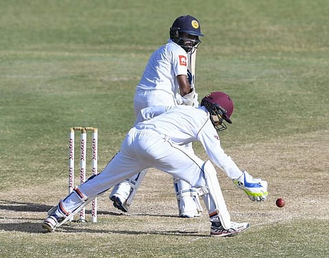 Niroshan Dickwella (L) will continue the Sri Lankan effort on the third day. (File  | AFP)