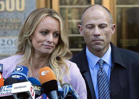 Stormy Daniels with lawyer Michael Avenatti | AP