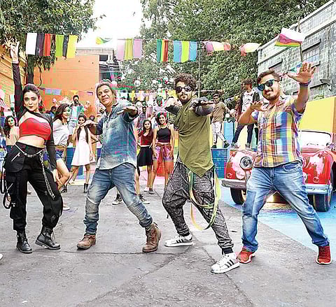 Shivrajkumar on the sets of KISS