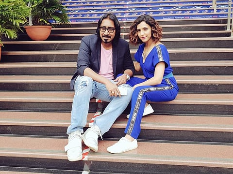 Composer Arko Pravo Mukherjee and singer Neeti Mohan (right) (Photo | @ArkoPravo19/ Twitter)