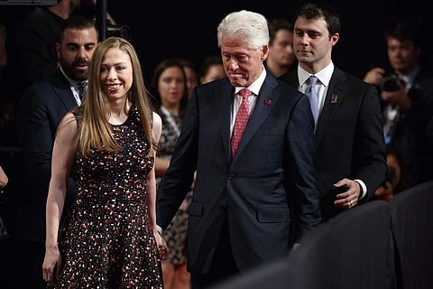 Chelsea Clinton with her father Bill Clinton. (File Photo | AP)
