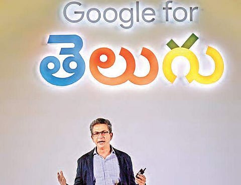 Rajan Anadan, vice president, South East Asia and India, Google at the launch of AdSense and AdWords in Telugu, in city |Vinay Madapu