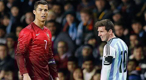 Portugal striker Cristiano Ronaldo (L) and Argentina striker Lionel Messi (File | AP)