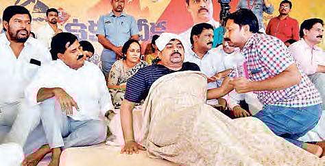 Marketing Minister C Adinarayana Reddy visits fasting MP CM Ramesh in Kadapa on Thursday | EXPRESS