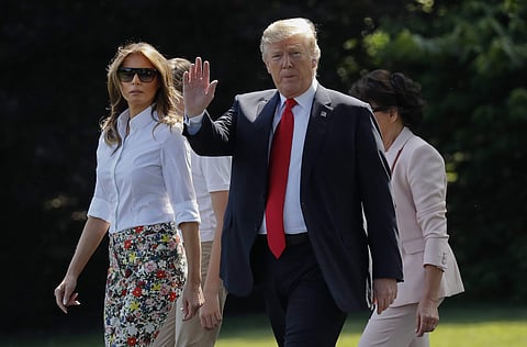 Donald Trump with wife Melania Trump at White house. (Photo: PTI)