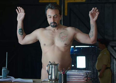 Ranbir Kapoor as Sanjay Dutt in 'Sanju'. (YouTube screengrab)
