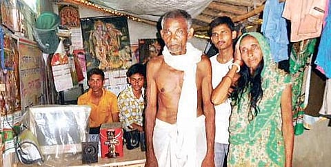Slain BJP activist Trilochan Mahato’s family members in his room at their house in Supurdi village in Purulia district of West Bengal on Sunday | Aishik Chanda