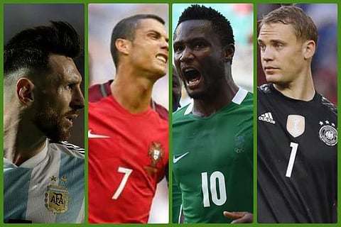 These players will have the privilege of wearing the skipper's armband when football's biggest fiesta kicks off at Russia next week. Brazil is the only team yet to confirm their leader in the absence of veteran Thiago Silva. (Photos | AFP)