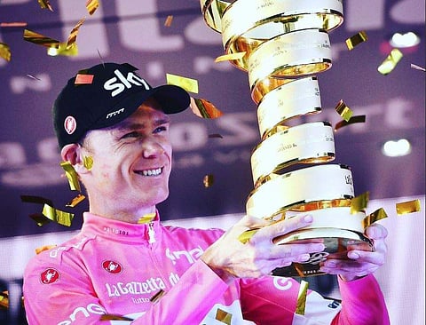 Tour de France organisers have formally blocked four-time champion Chris Froome from competing in this year's race (Photo | Twitter/Chris froome0