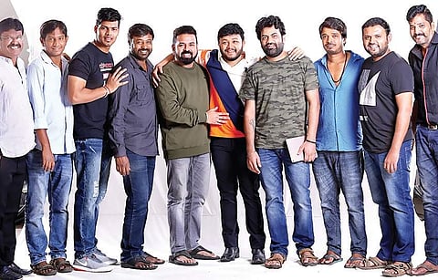 Ganesh with director Vijay Nagendra, Santhosh Ananddram, producer Syed Salaam ad team