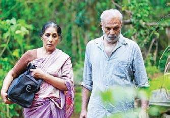 A still from the Santhosh Mandoors film Pani, featuring the tradition of Thalaikoothal