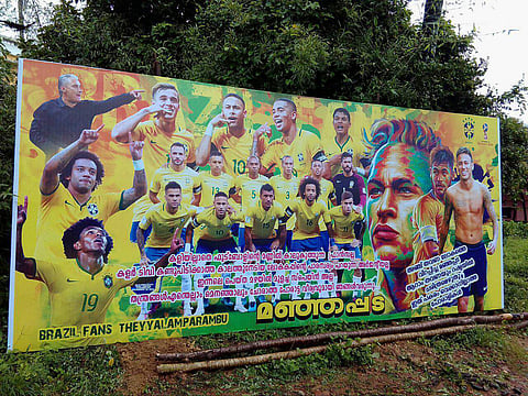 Flex boards are made of  PVC plastic which is a major source of environmental pollution (Photo | Facebook/Brazil fans Kerala)