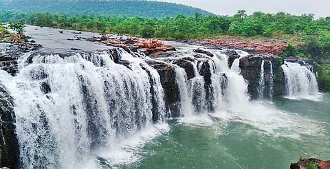 Bogatha Waterfalls has come alive following good rains in the last few days and has started attracting nature lovers from across the State | Express