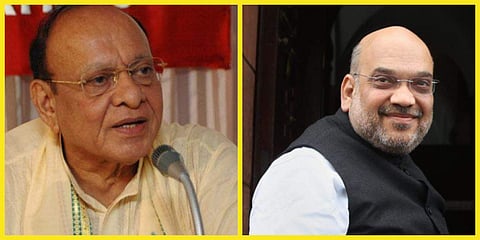 left, Gujarat rebel Congress leader Shankarsinh Vaghela, Right, BJP chief Amit Shah. (File Photos | PTI)
