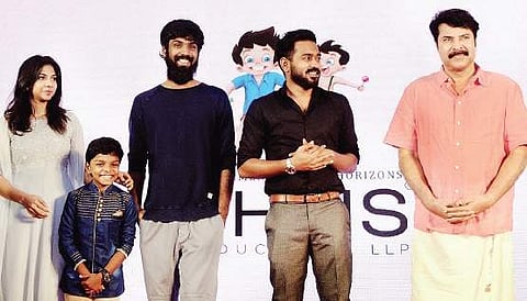 From left: Madonna Sebastian, Adhish, Rohith V S, Asif Ali and Mammootty