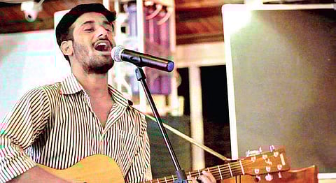 Shubham at one of his gigs