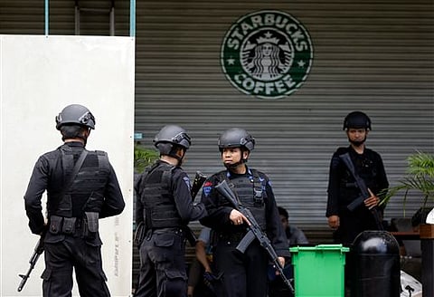Indonesian police officers (File photo| AP)