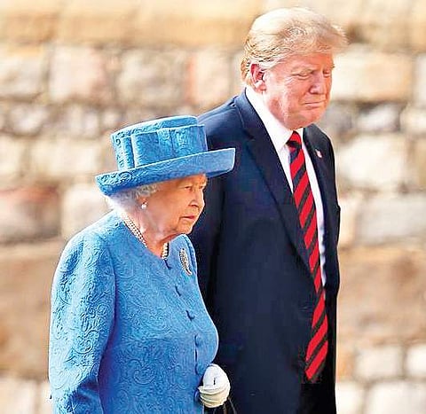 Donald Trump with  Queen Elizabeth