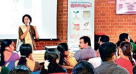 District Collector K Vasuki addressing the workshop