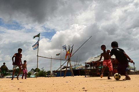 The World Cup may be over but passion for the game burns bright in the world's largest refugee camp, where Brazil and Argentina flags still flutter alongside the red and green of Bangladesh, which hosts nearly a million Rohingya Muslims forced out of Myan