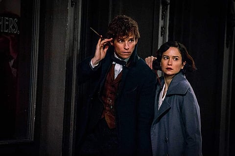 Eddie Redmayne and Katherine Waterston in the first part of Fantastic Beasts (Photo | IMDB)