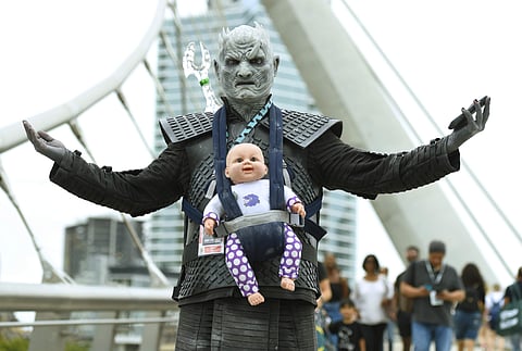 While the world's biggest pop culture festival comes to an end this year, here are some interesting facts and photos from the event. IN PIC: A fan dressed as the Night King from 'Game of Thrones' at the Comic-Con International. (Photo | AP)