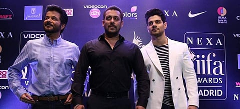 Anil Kapoor and Salman Khan at IIFA Awards. (Photo | FB)