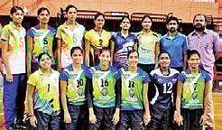 The Kerala State Women’s Volleyball Team that finished  runners-up in the 66th National Volleyball Championship. Ten players from the team are part of the Indian team heading to Jakarta for Asian Games