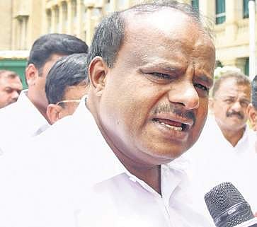 CM Kumaraswamy addressing the media in Bengaluru on Tuesday | Nagaraja gadekal