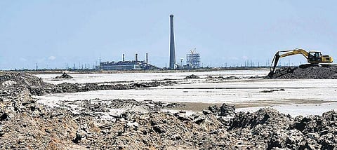The fly ash pond of thermal power plant station in Vallur | Express