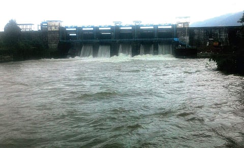 Five shutters of the Malankara dam near Thodupuzha were opened on Wednesday due to heavy water inflow into the dam | Express