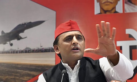 Samajwadi Party chief and UP former CM Akhilesh Yadav addresses a press conference in Bhopal on Thursday July 19 2018. | PTI File Photo