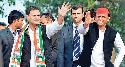 With BSP supremo Mayawati deciding to duke it out alone this time, it will be up to the SP and Congress to stop the marauding juggernaut of the NDA