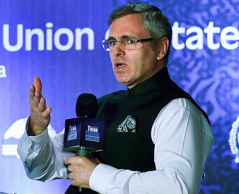 National Conference Vice-President Omar Abdullah addresses during 'Think Federal Conclave' panel discussions on 'Federalism and Autonomy Towards a peaceful Future of J-K' in Kolkata on Saturday July28 2018. | PTI