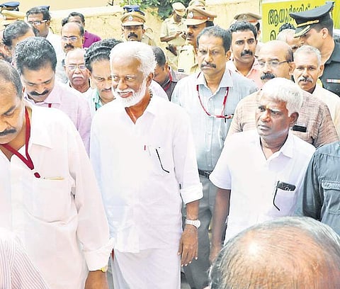 Mizoram Governor Kummanam Rajasekharan arriving to  deliver the valedictory address at the national seminar in Aranmula | Express